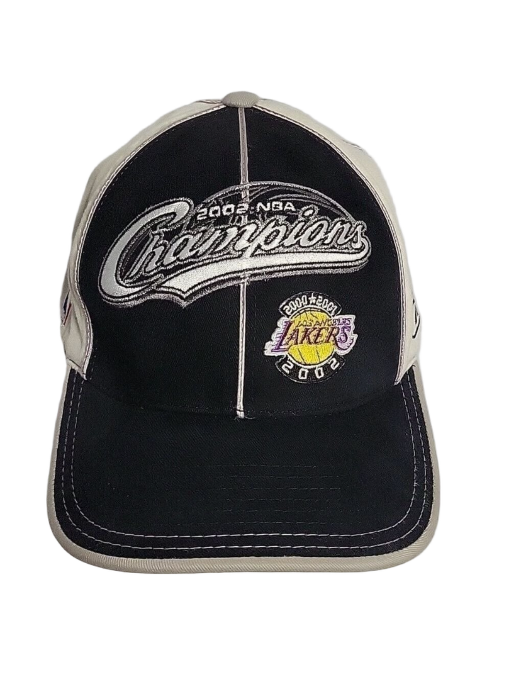 LA Lakers 2002 NBA Champions Reebok Fitted Cap Hat, Size L/XL